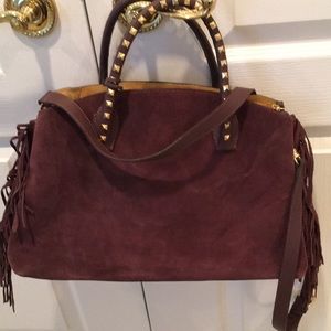 Leather shopper tote.